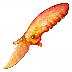 WARTECH - 6.75" Assisted Open 3-D Printed Honey BBQ Chicken Wing Pocket Knife