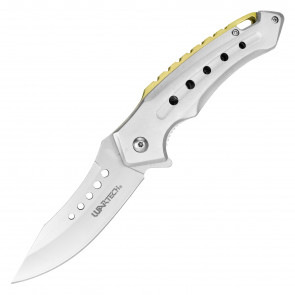 8" Wartech Curved Silver Pocket Knife