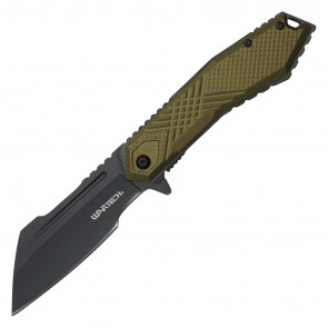 8.25” Wartech Green Textured Pocket Knife