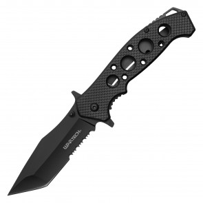 WARTECH - 8.25" Textured Black Pocket Knife