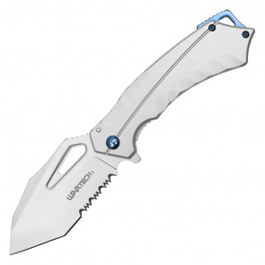 7.5" Pocket Knife w/ Silver Handle & Stainless Steel Blade