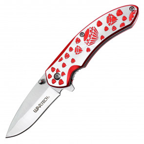 7" Red Diamond Pocket Knife