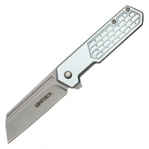 7" Wartech Silver Cleaver Pocket Knife