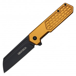 7" Wartech Gold Cleaver Pocket Knife
