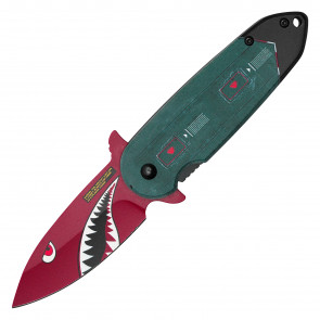 WARTECH - 7.25" Green Bomb Pocket Knife