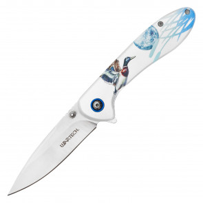 WARTECH - 8” Silver Duck Assisted Open Pocket Knife