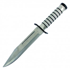 13" Survival Knife Drop Point Serrated On Top Of Blade W/ Sheath 