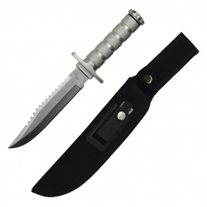 12" Stainless Steel Survival Knife W/ Sheath And Kit
