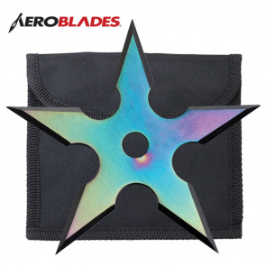 Single Rainbow Titanium Stainless Steel Traditional 5-Point Throwing Star