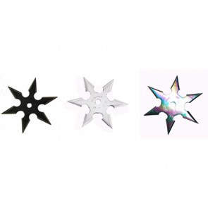 Three Piece (3pcs) Stainless Steel Traditional 5-Point Throwing Star Triple Set
