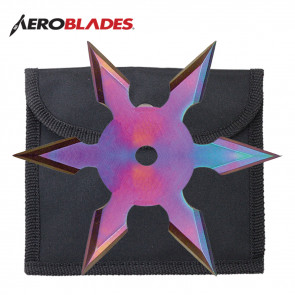Single Rainbow Titanium Stainless Steel Traditional 6-Point Throwing Star