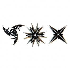 3PC SET ASSORTED THROWING STAR