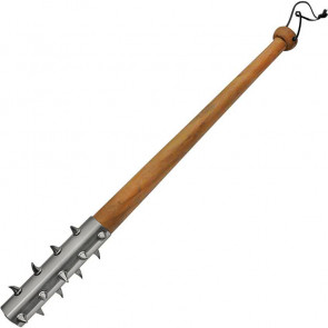 Spiked Wooden Silver Tapered Spike Mace Club