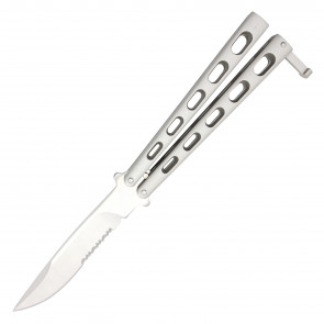 9" Chrome Butterfly Knife