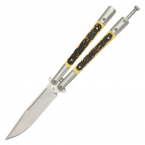 9" Stimulated Stag Butterfly Knife