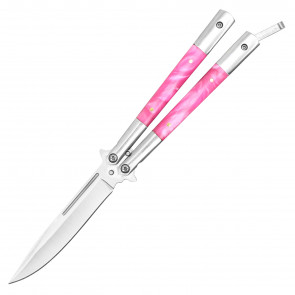 9" Pink Butterfly Knife