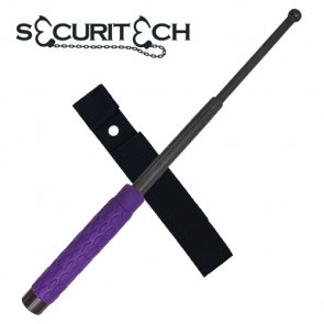 16” Stainless Steel Baton w/ Purple Rubber Handle