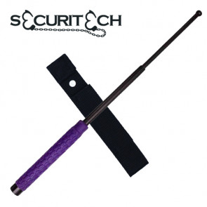 21” Stainless Steel Baton w/ Purple Rubber Handle