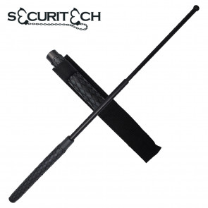 32" Inch DELUXE Black Stainless Steel Baton w/ Rubber Handle (TAIWAN MADE)