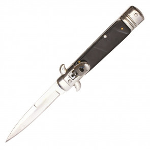 Leverletto 7.5" Lever Lock Auto Italian Knife Black Marble Inlay