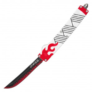 8.25" Anime Inspired Rengoku Nichirin Blade Katana OTF Knife