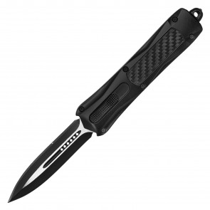 9.25" Atomic USA Auto OTF "ZEDD" Carbon Fiber Handle w/ Dagger Blade