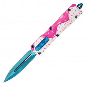 7.5" Atomic USA Auto OTF Front Push Knife w/ Dagger Blade - Sweet Treats Collection