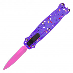 5.25" Purple Cupcake Micro OTF Knife - Sweet Treats Collection