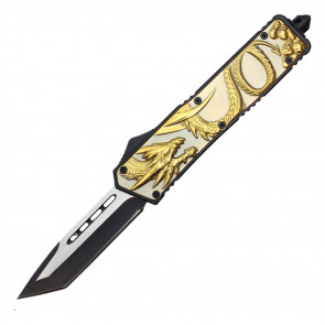 Atomic OTF | 9" Tanto w/ Dragon handle (Gold)