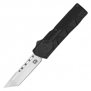 7.75" UltraLite Atomic USA Onyx Black OTF Auto D2 Steel Tanto Blade w/ Kydex Gift Box