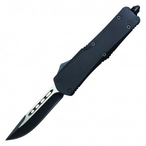 9" Auto OTF Knife w/ 2-Tone Drop Point Blade