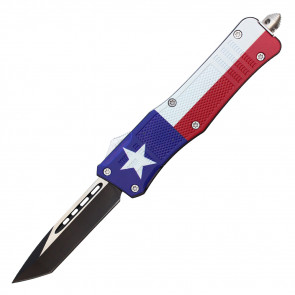 9.4" Atomic Select Texas Flag Dual Action Automatic OTF Knife