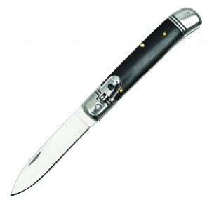 8" Deluxe Leverlock Auto (Leverletto) Black Wood Handle