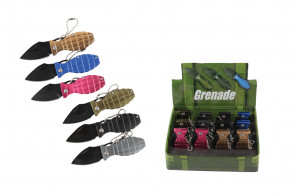 12 Piece Mini Grenade Pocket Knives With Display Case