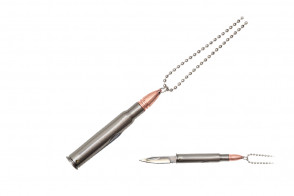Silver Rifle Bullet Necklace