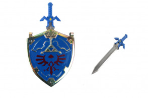 Blue Shield and Sword Necklace Knife