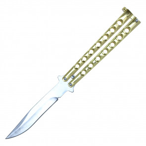 9" Gold Balisong Butterfly Knife